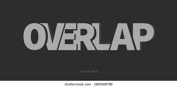 Sobreponer el diseño de texto sobre fondo negro. Ilustración del vector
