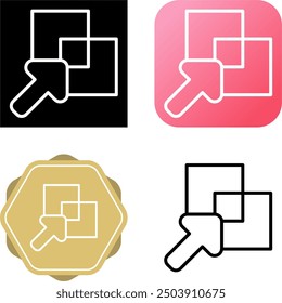 Overlap Unique Vector Icon Illustration