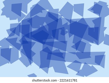 vector de superposición Es un trapezoide con varias formas superpuestas. La parte superpuesta será más oscura.