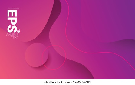 Overlapping Abstract Shapes Gradient Modern Background. Minimalist Creative Design Concept.