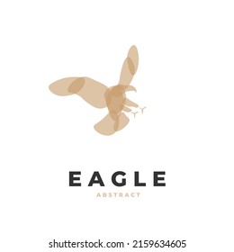 Overlapping art eagle illustration logo