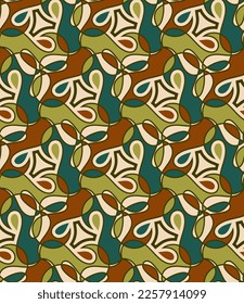 Overlapping art forms, stripes, polygons, segments are grouped and arranged in a certain order. Vector. 
