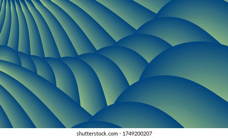 overlapping azure green abstract shapes of different sizes with smooth edges. Dark abstract background for your projects. vector