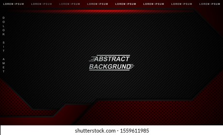 Overlapping black and red abstract background, message board for text. vector illustration