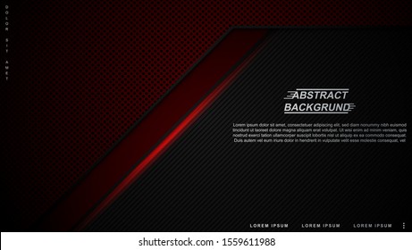 Overlapping black and red abstract background, message board for text. vector illustration