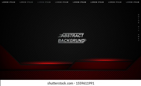 Overlapping black and red abstract background, message board for text. vector illustration