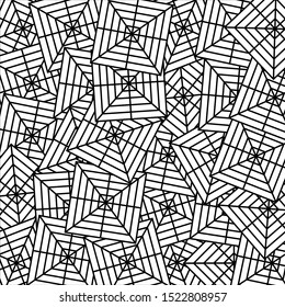 An Overlapping Black and White Square Pattern. Vector