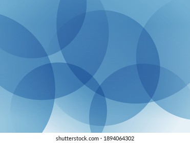 Overlapping blue circle gradient abstract graphic background material