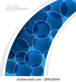 Overlapping Blue Circles on Clean Background