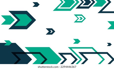 overlapping blue green arrow background illustration