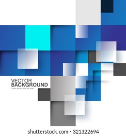 Overlapping Blue Squares Background
