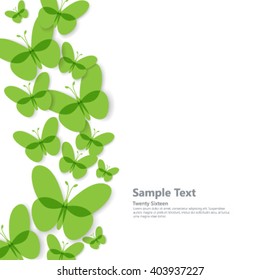Overlapping Butterflies Clean Design Background