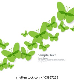Overlapping Butterflies Clean Design Background