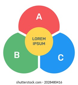 Un gráfico superpuesto, un icono plano del diagrama de ventilación