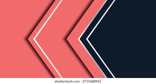 Formas chevron superpuestas en rosa y azul marino
