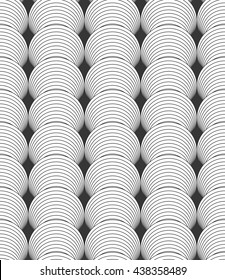 Overlapping circle shapes on black.Seamless pattern. Simple geometrical seamless background.