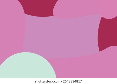 Overlapping Circles Abstract Background – Pink Tones Vector Design