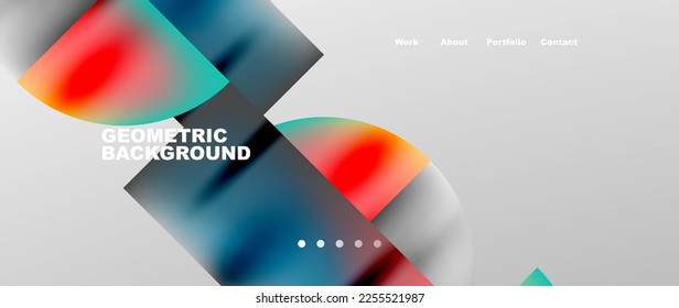 Overlapping circles abstract background template