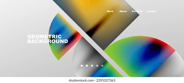 Overlapping circles abstract background template