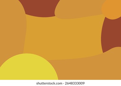 Overlapping Circles Abstract Background – Yellow Tones Vector Design