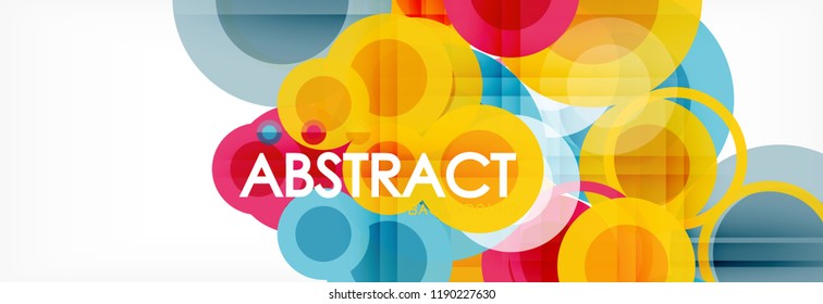 Overlapping circles design background. Trendy abstract layout template for business or technology presentation or web brochure cover, wallpaper. Vector illustration