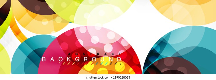 Overlapping circles design background. Trendy abstract layout template for business or technology presentation or web brochure cover, wallpaper. Vector illustration