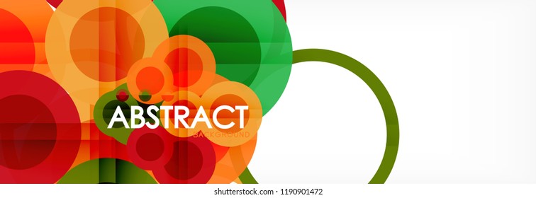 Overlapping circles design background. Trendy abstract layout template for business or technology presentation or web brochure cover, wallpaper. Vector illustration