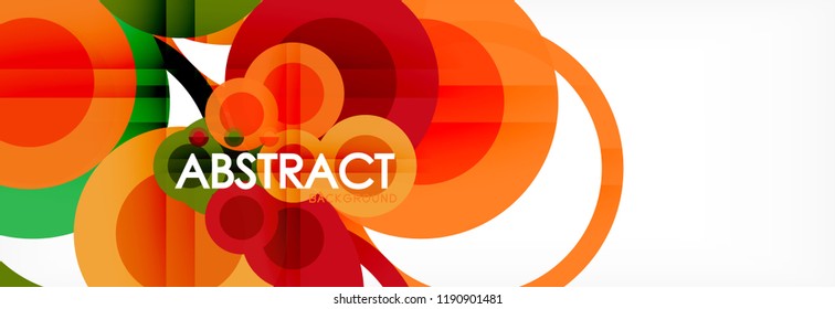 Overlapping circles design background. Trendy abstract layout template for business or technology presentation or web brochure cover, wallpaper. Vector illustration