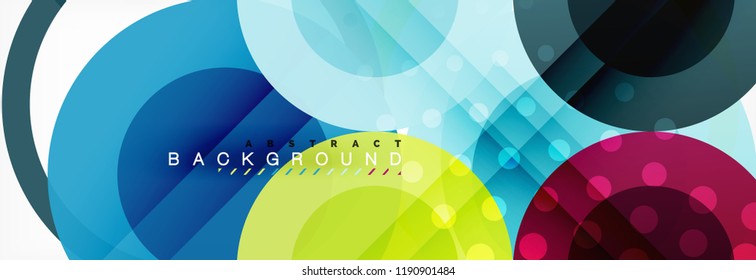 Overlapping circles design background. Trendy abstract layout template for business or technology presentation or web brochure cover, wallpaper. Vector illustration
