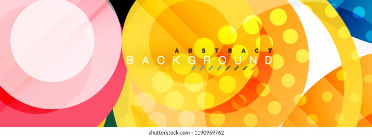 Overlapping circles design background. Trendy abstract layout template for business or technology presentation or web brochure cover, wallpaper. Vector illustration