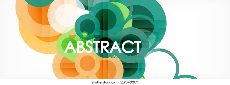 Overlapping circles design background. Trendy abstract layout template for business or technology presentation or web brochure cover, wallpaper. Vector illustration