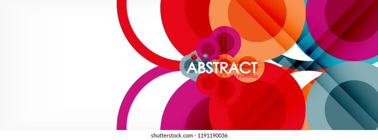 Overlapping circles design background. Trendy abstract layout template for business or technology presentation or web brochure cover, wallpaper. Vector illustration