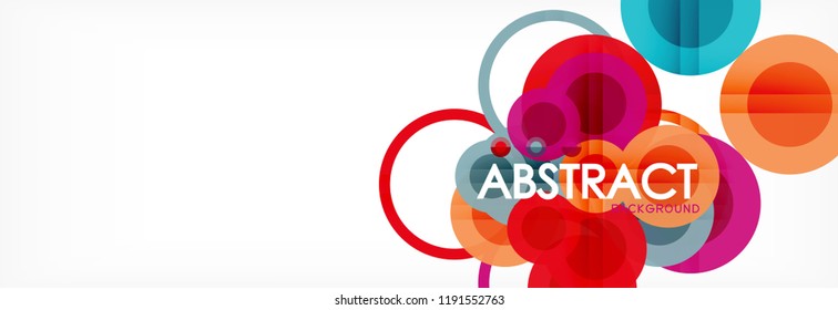 Overlapping circles design background. Trendy abstract layout template for business or technology presentation or web brochure cover, wallpaper. Vector illustration
