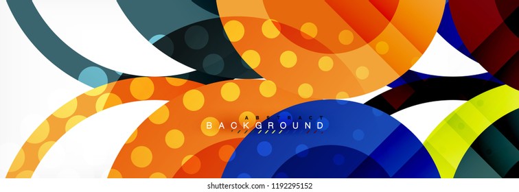 Overlapping circles design background. Trendy abstract layout template for business or technology presentation or web brochure cover, wallpaper. Vector illustration
