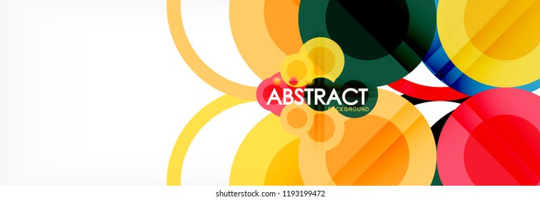 Overlapping circles design background. Trendy abstract layout template for business or technology presentation or web brochure cover, wallpaper. Vector illustration