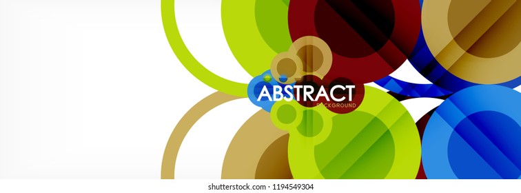 Overlapping circles design background. Trendy abstract layout template for business or technology presentation or web brochure cover, wallpaper. Vector illustration