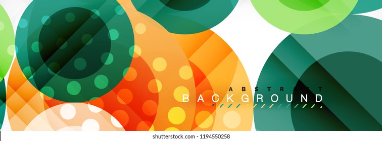 Overlapping circles design background. Trendy abstract layout template for business or technology presentation or web brochure cover, wallpaper. Vector illustration