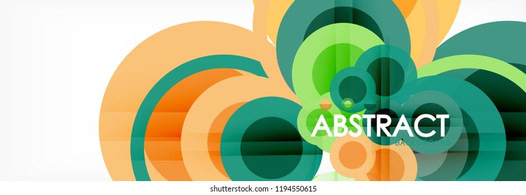 Fundo de design de círculos sobrepostos. Modelo de layout abstrato moderno para apresentação de negócios ou tecnologia ou capa de brochura da web, papel de parede. Ilustração vetorial