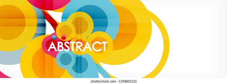 Overlapping circles design background. Trendy abstract layout template for business or technology presentation or web brochure cover, wallpaper. Vector illustration