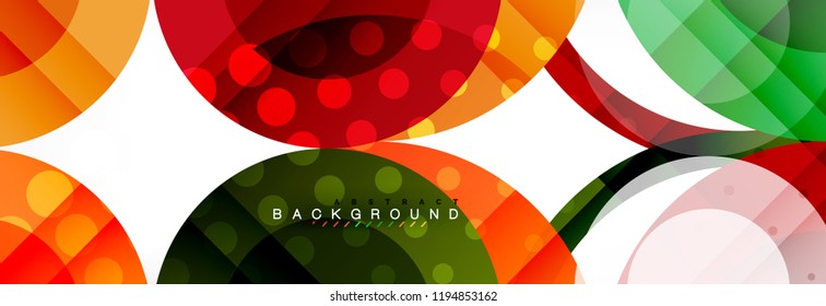 Overlapping circles design background. Trendy abstract layout template for business or technology presentation or web brochure cover, wallpaper. Vector illustration