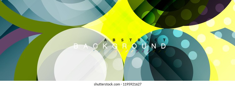 Overlapping circles design background. Trendy abstract layout template for business or technology presentation or web brochure cover, wallpaper. Vector illustration