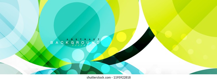 Overlapping circles design background. Trendy abstract layout template for business or technology presentation or web brochure cover, wallpaper. Vector illustration