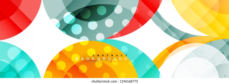 Overlapping circles design background. Trendy abstract layout template for business or technology presentation or web brochure cover, wallpaper. Vector illustration