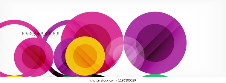 Überlappende Kreise gestalten Hintergrund. Trendy abstrakte Layout-Vorlage für Geschäfts- oder Technologiepräsentation oder Web-Broschüre Titelbild, Bildschirmhintergrund. Vektorgrafik