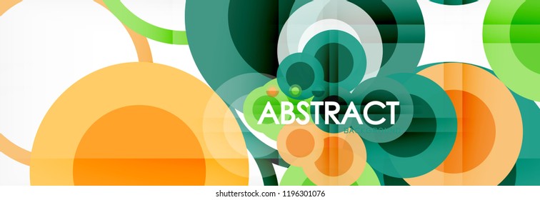 Overlapping circles design background. Trendy abstract layout template for business or technology presentation or web brochure cover, wallpaper. Vector illustration