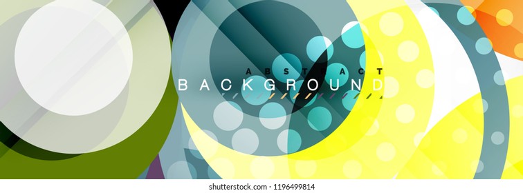 Overlapping circles design background. Trendy abstract layout template for business or technology presentation or web brochure cover, wallpaper. Vector illustration
