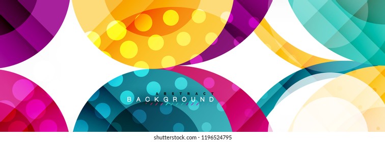 Overlapping circles design background. Trendy abstract layout template for business or technology presentation or web brochure cover, wallpaper. Vector illustration