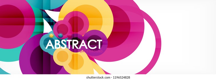 Überlappende Kreise gestalten Hintergrund. Trendy abstrakte Layout-Vorlage für Geschäfts- oder Technologiepräsentation oder Web-Broschüre Titelbild, Bildschirmhintergrund. Vektorgrafik