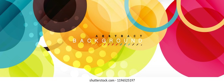 Overlapping circles design background. Trendy abstract layout template for business or technology presentation or web brochure cover, wallpaper. Vector illustration