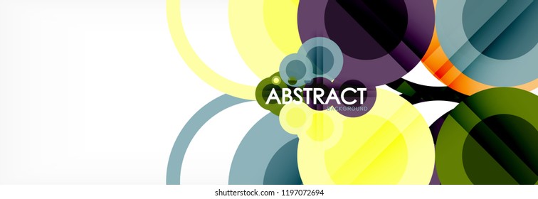 Overlapping circles design background. Trendy abstract layout template for business or technology presentation or web brochure cover, wallpaper. Vector illustration